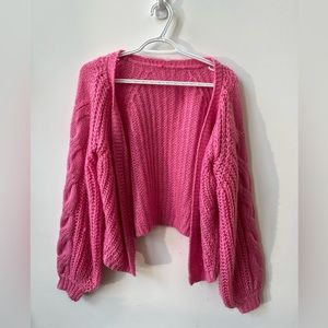 Hot Pink Cover up sweater
